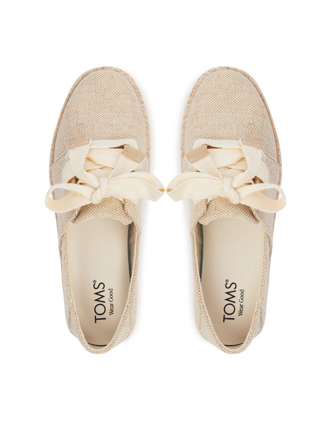 Toms Espadrilles Toms Carolina Lace Up 10023062 Beige