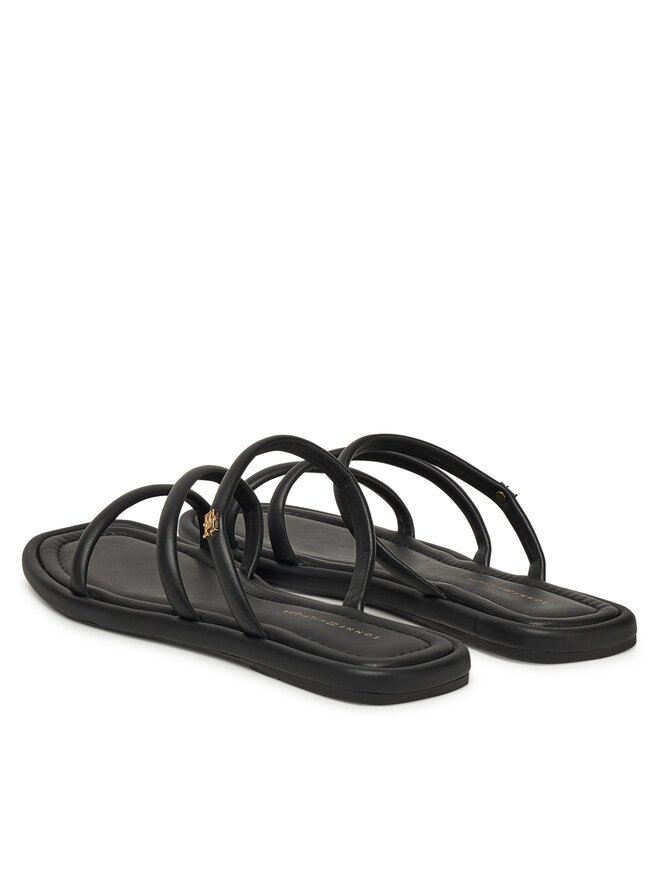 Tommy Hilfiger Nazouváky Tommy Hilfiger Strappy Leather Mule FW0FW08939 Černá