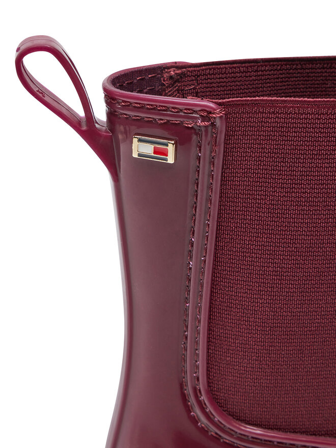 Tommy Hilfiger Wellington Tommy Hilfiger Flag Rainboot FW0FW08213 Bordeaux