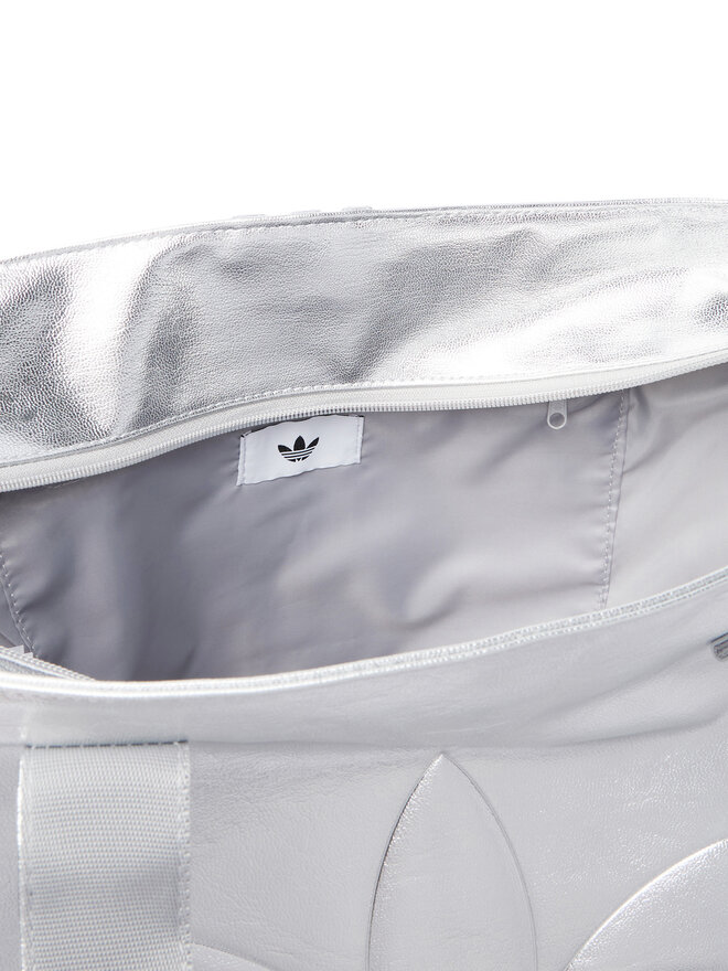 adidas Handtasche adidas Shopper Metallic Pu Bag KR1566 Silberfarben