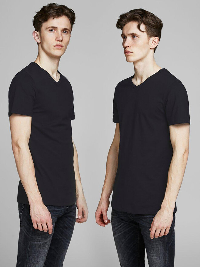 Jack&Jones Jack&Jones 2er-Set T-Shirts Basic 12133914 Schwarz Slim Fit