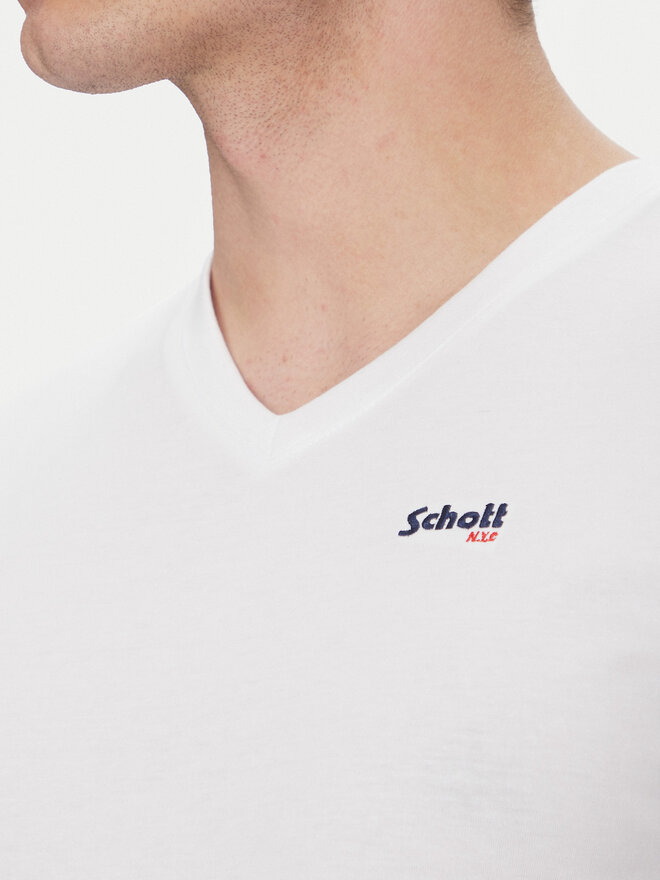 SCHOTT N.Y.C. SCHOTT N.Y.C. Camiseta TSCASUALV Blanco Regular Fit