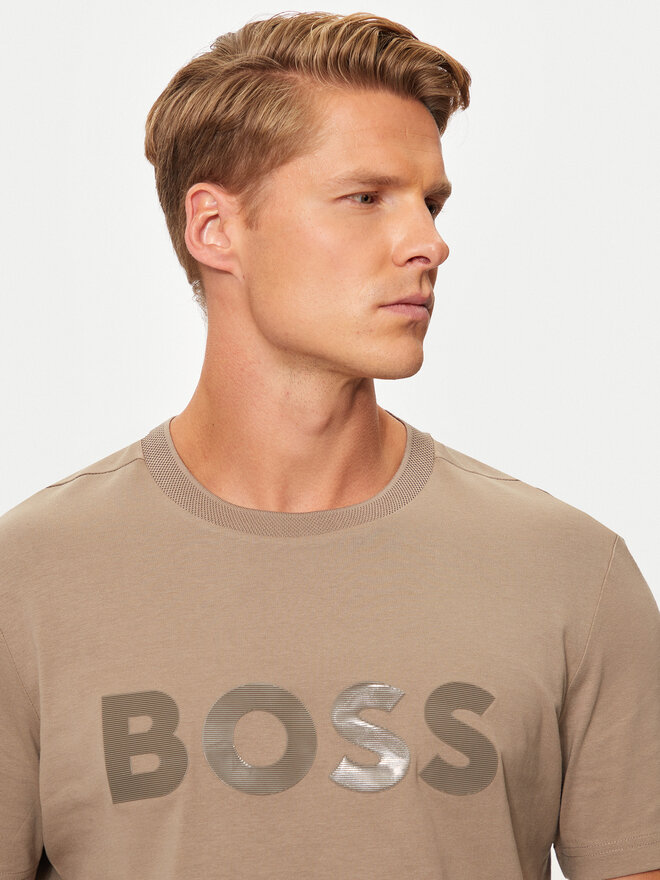 BOSS BOSS Camiseta Mirror 2 50525087 Beis Regular Fit