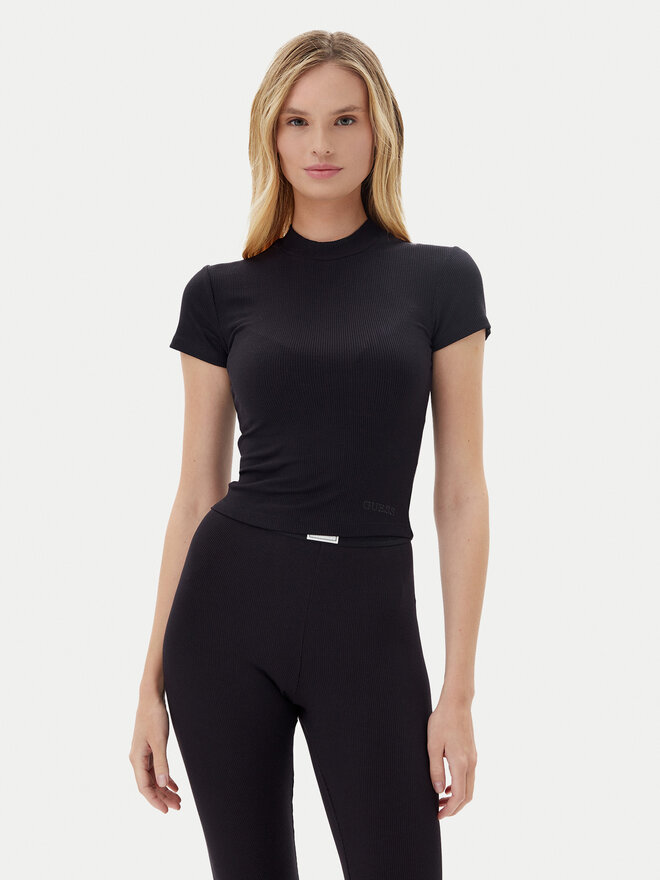 Guess Guess Marškinėliai O5GP04 KCDA2 Juoda Slim Fit