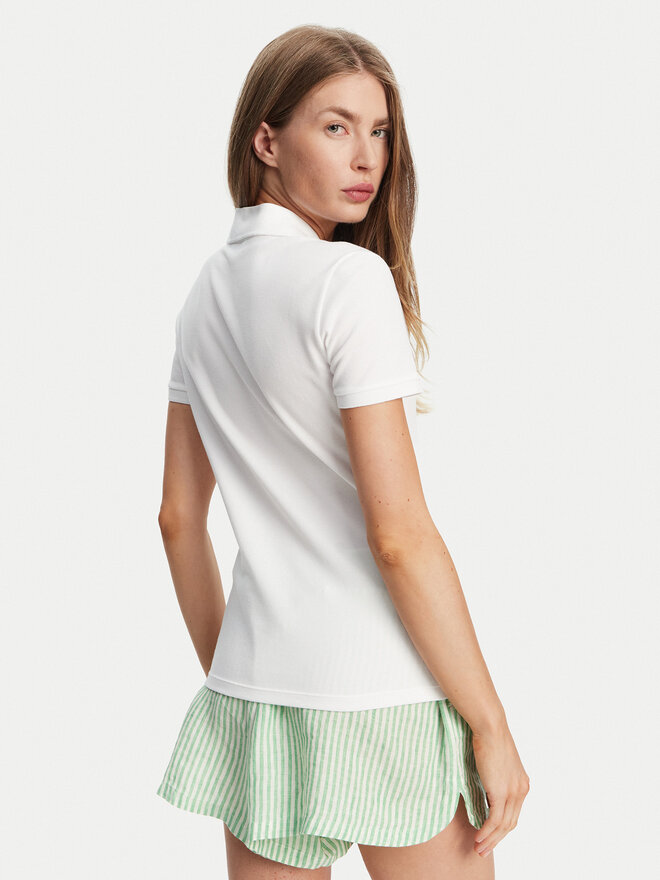 Lacoste Lacoste Polo marškinėliai PF5462 Balta Slim Fit