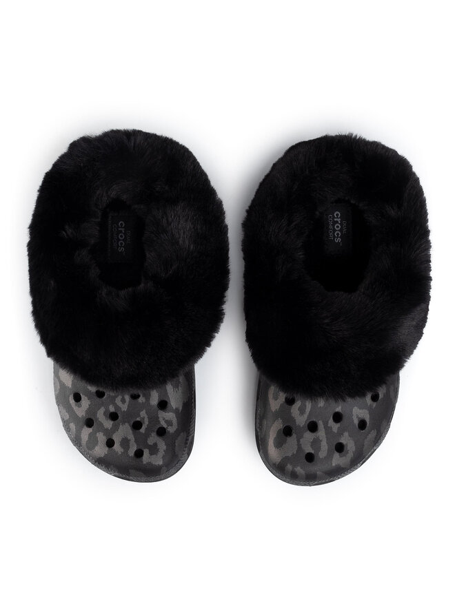 Crocs Тапочки Crocs Classic Mammoth Luxemetallic C 205921 Чорний
