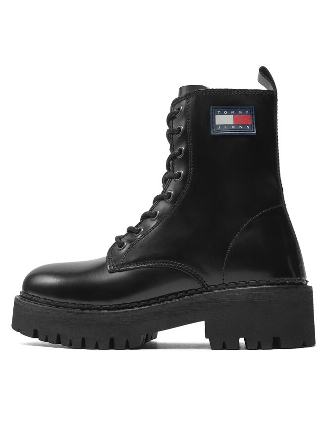 Tommy Jeans Schnürstiefeletten Tommy Jeans Urban Tommy Jeans Lace Up Boot EN0EN01995 Schwarz