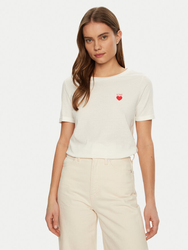 JDY JDY Camiseta Kitty 15318845 Blanco Regular Fit