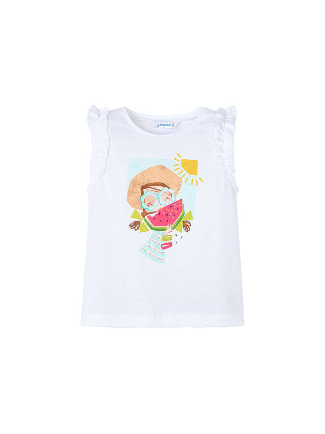 Mayoral Mayoral Top 3021 Weiß Regular Fit