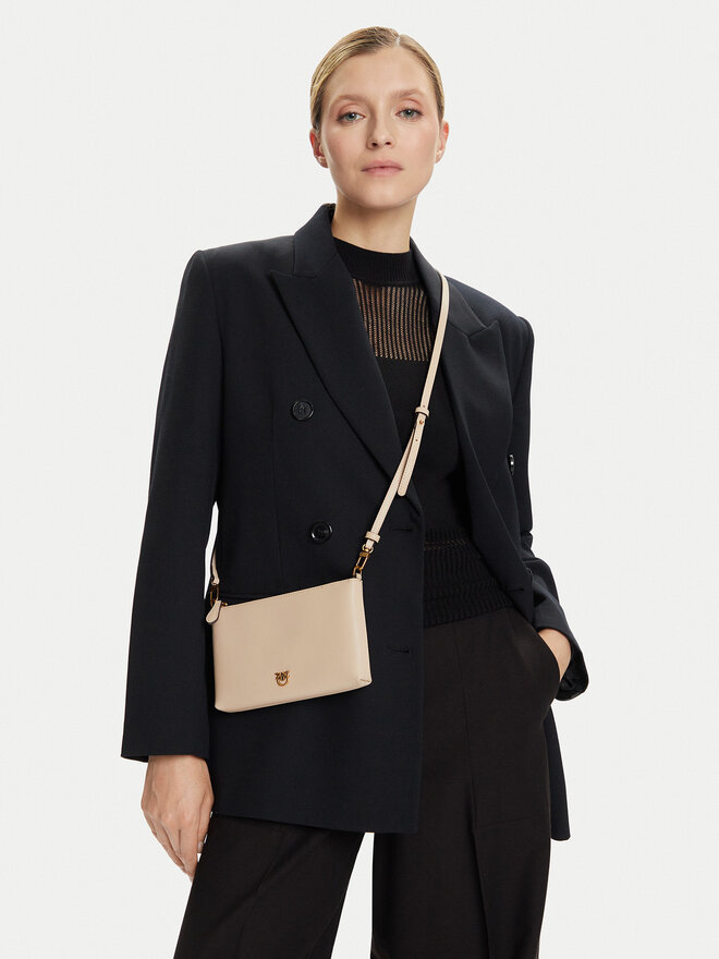 PINKO Handtasche PINKO Flat Horizontal Mini AI 25-26 104277 A0F1 Beige