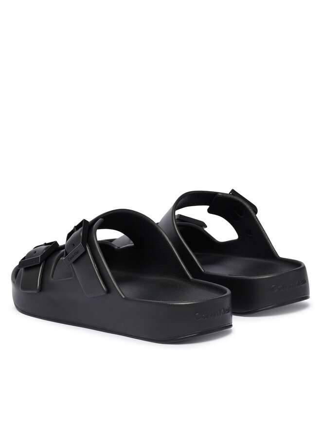 Calvin Klein Pantoletten Calvin Klein Ergon Eva Double Bar Sandal HM0HM02116 Schwarz