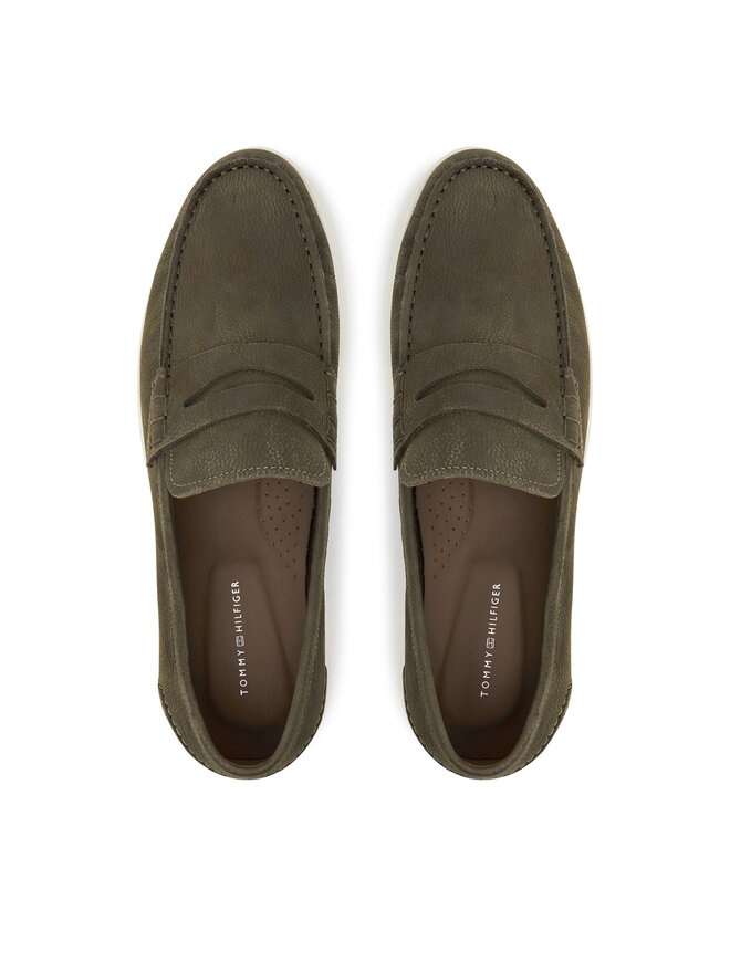 Tommy Hilfiger Μοκασίνια Tommy Hilfiger Nubuck P Loafer FM0FM05350 Χακί