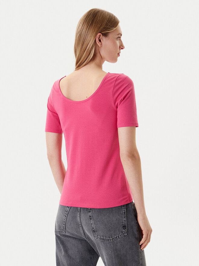 United Colors Of Benetton United Colors Of Benetton Marškinėliai 3FJHD109K Rožinė Slim Fit