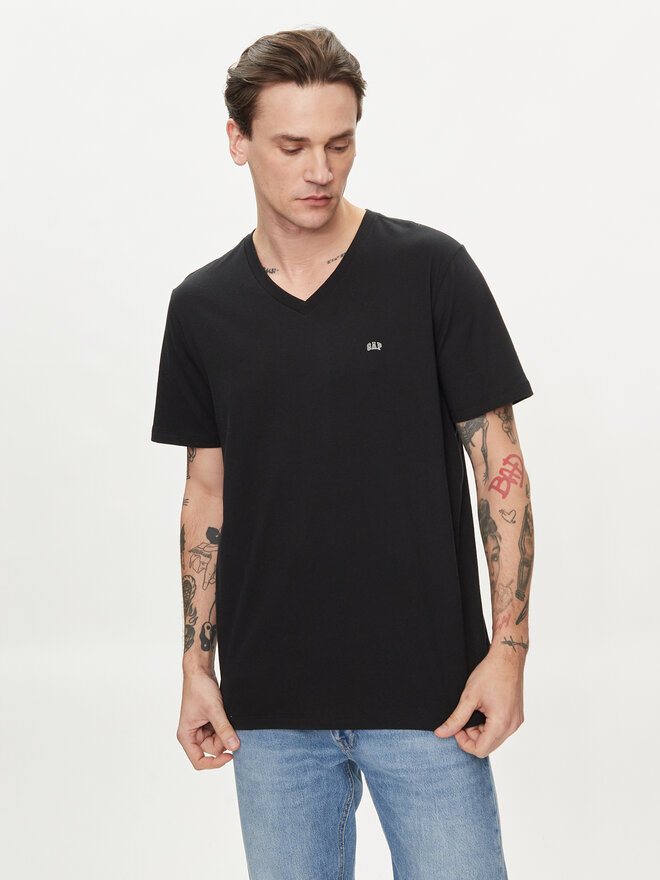Gap Gap Marškinėliai 753771-02 Juoda Regular Fit