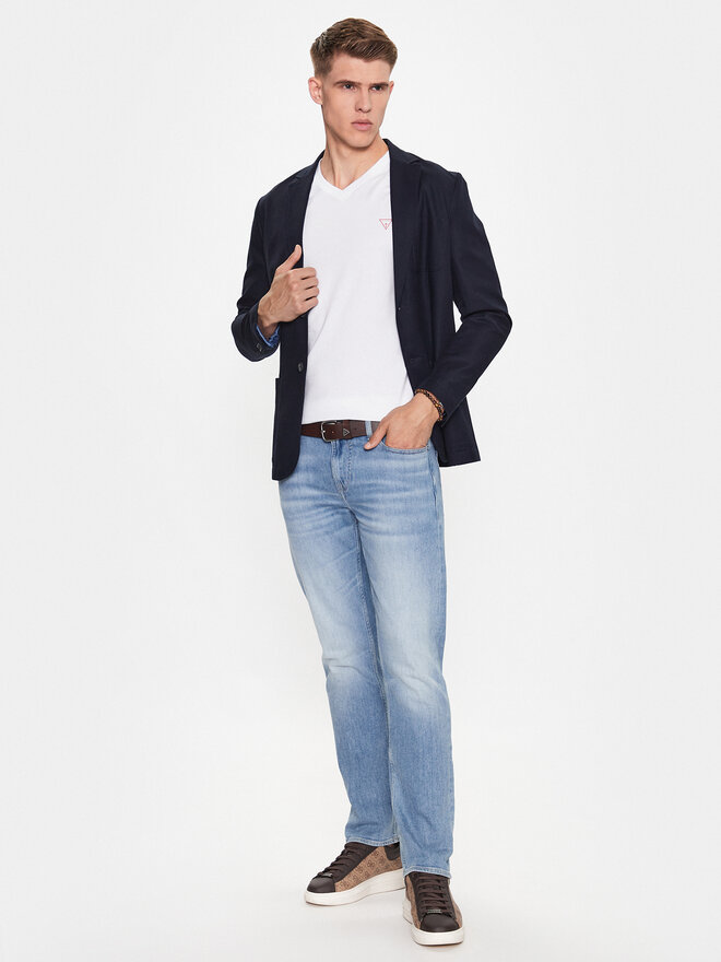 Guess Guess Marškinėliai M2YI37 I3Z14 Balta Slim Fit