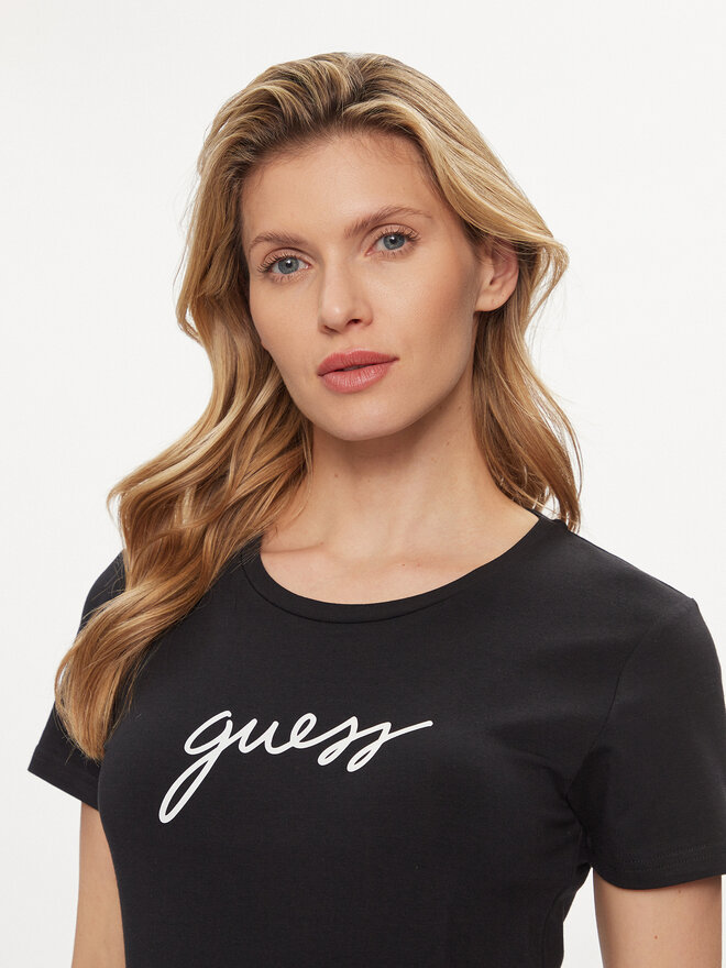 Guess Guess Marškinėliai O4RM09 KBBU1 Juoda Regular Fit