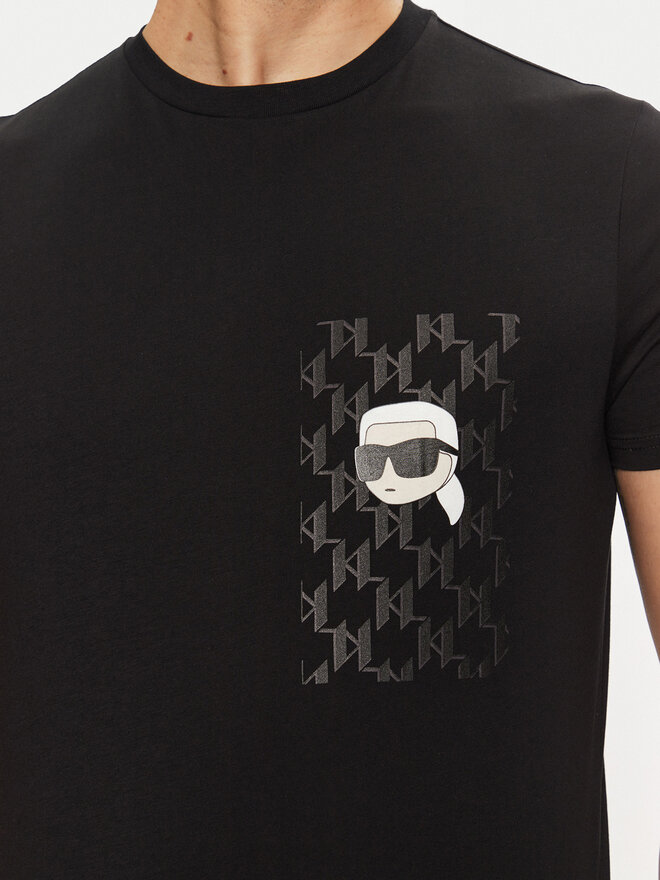 KARL LAGERFELD KARL LAGERFELD T-Shirt 755095 551251 Μαύρο Regular Fit