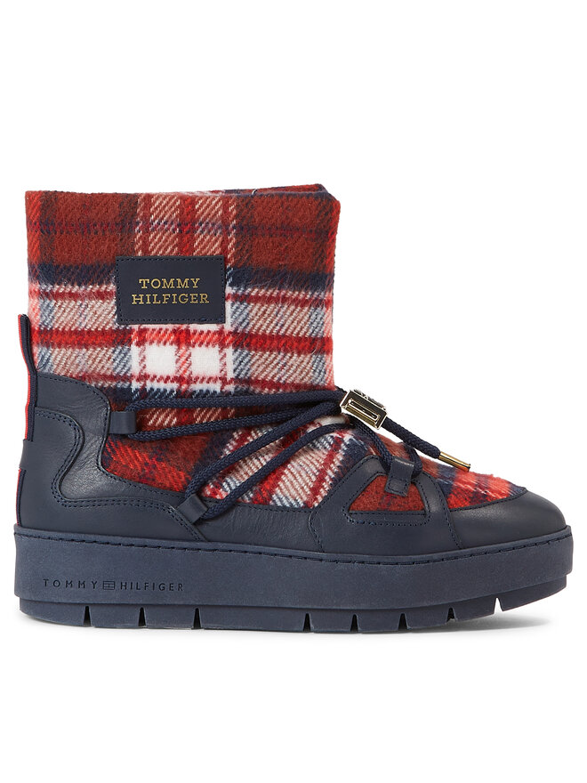 Tommy Hilfiger Schneeschuhe Tommy Hilfiger Tartan Snowboot FW0FW07612 Blau
