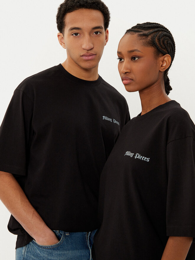 Filling Pieces Filling Pieces T-Shirt Unisex Chrome Flower 7449982 Μαύρο Regular Fit