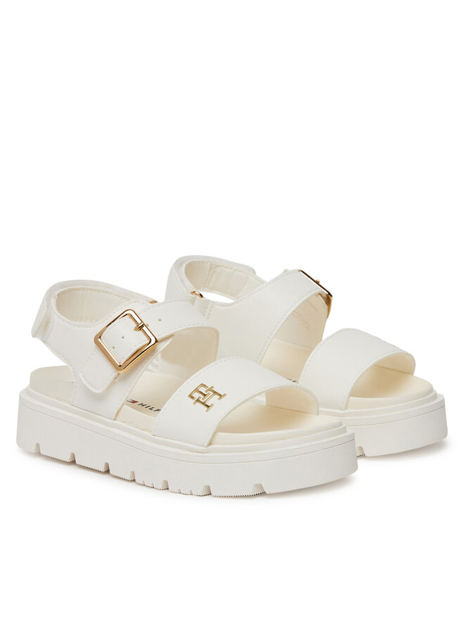 Tommy Hilfiger Sandali Tommy Hilfiger T3A2-33785-0326 M Écru