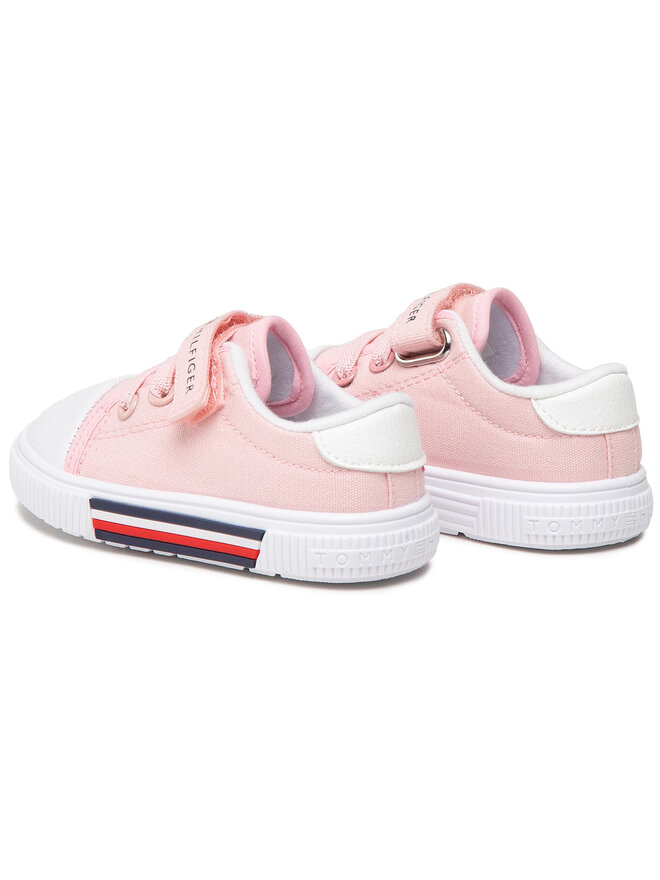 Tommy Hilfiger Tenisice Tommy Hilfiger Low Cut Lace-Up/Velcro Sneaker T1A4-31007-0890 Ružičasta