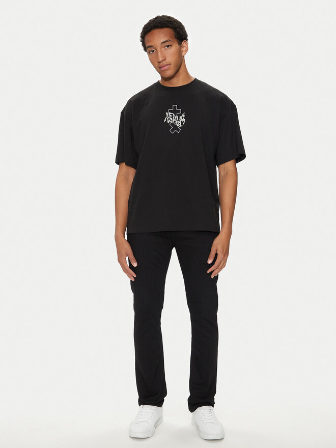 REPLAY Replay T-Shirt MMG350.000.23454 Μαύρο Oversize