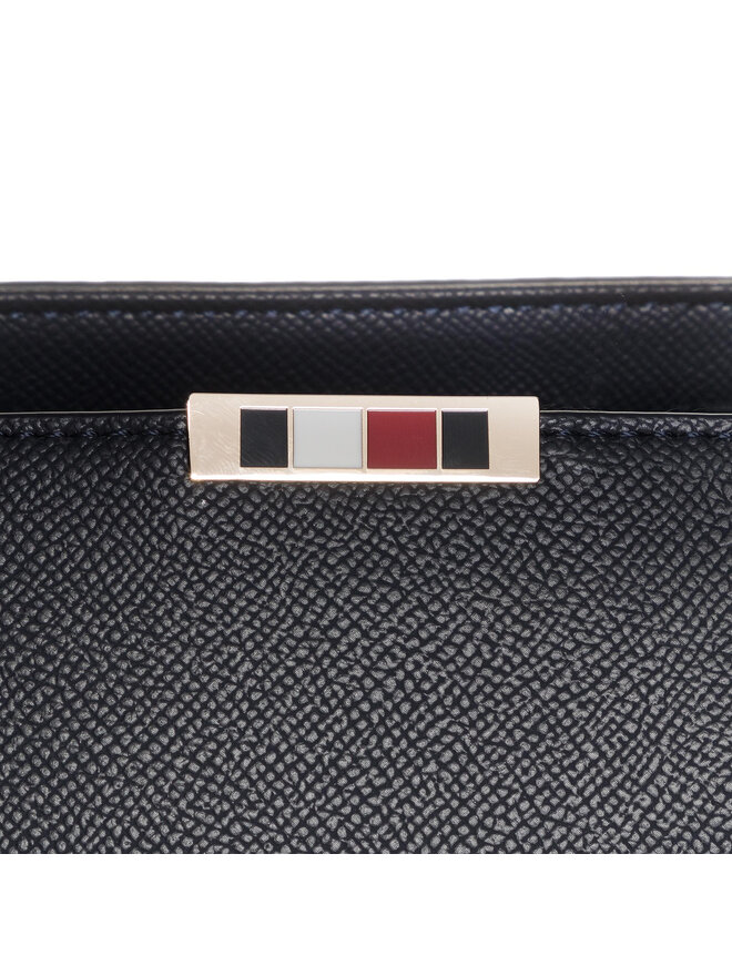Tommy Hilfiger Handtasche Tommy Hilfiger Saffiano Tote AW0AW08537 Dunkelblau