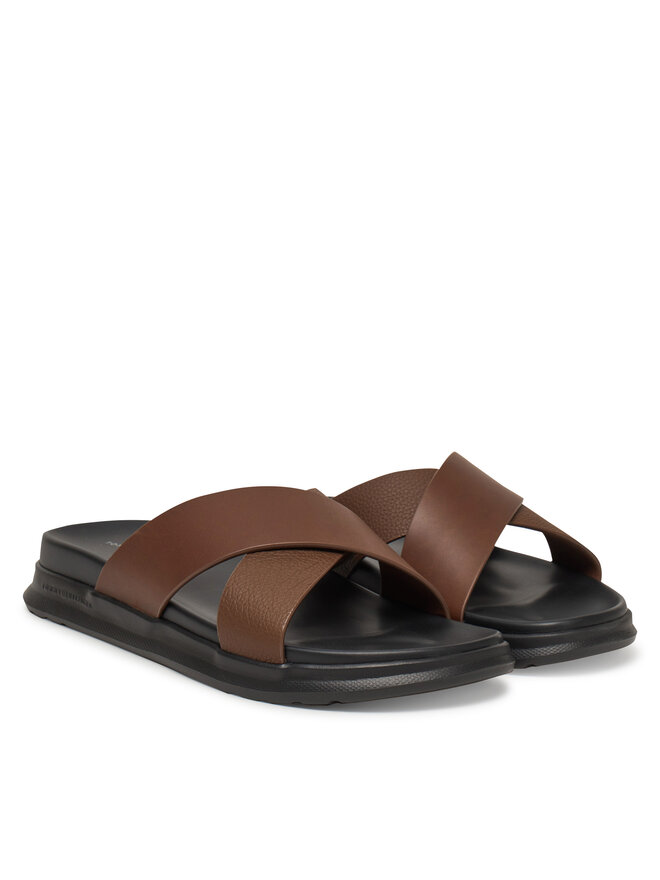 Tommy Hilfiger Iešļūcenes Tommy Hilfiger D Density Hilfiger Lth Cc Sand FM0FM05358 Brūns