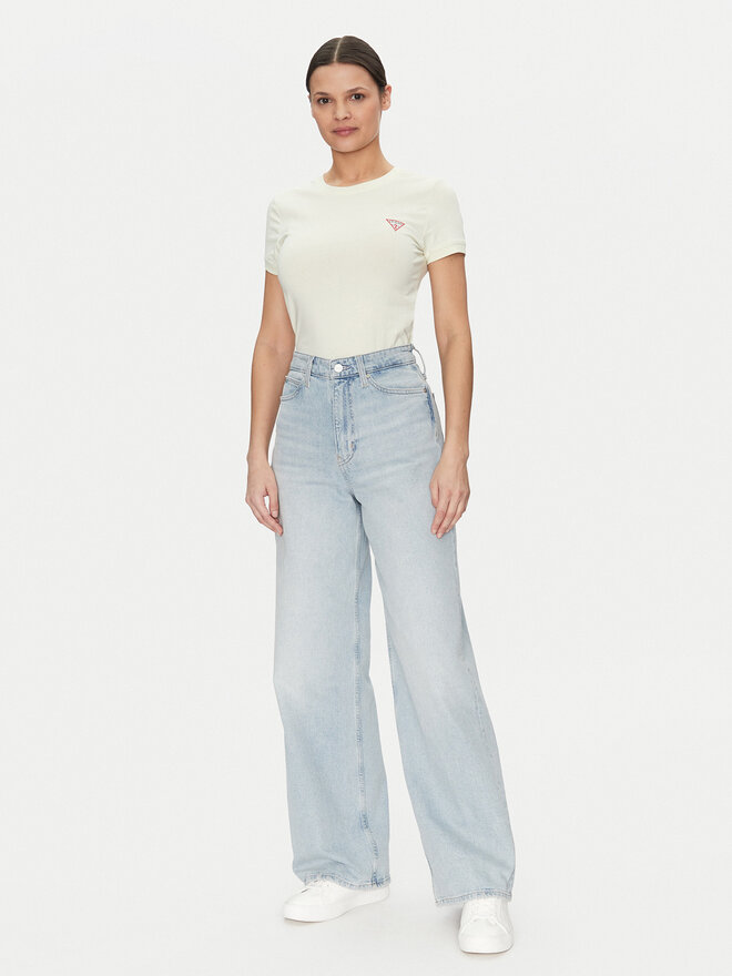 Guess Guess Majica W2YI44 J1314 Rumena Slim Fit