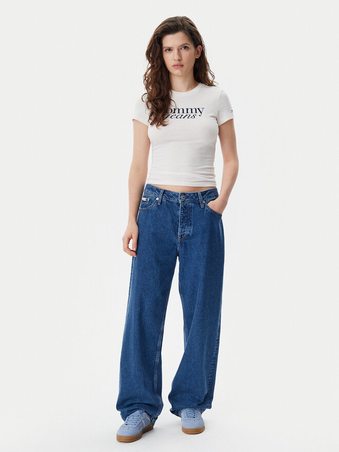 Tommy Jeans Tommy Jeans Majica Essential DW0DW19447 Écru Slim Fit