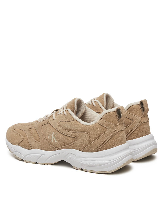 Calvin Klein Jeans Сникърси Calvin Klein Jeans Retro Tennis Low Mg Mix Media YM0YM01171 Бежов