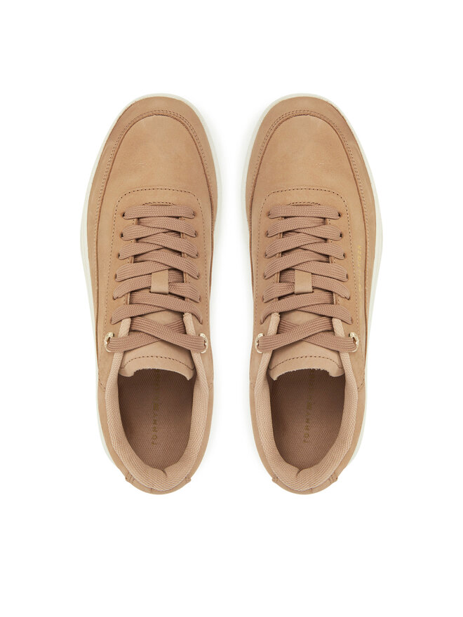 Tommy Hilfiger Sneakersy Tommy Hilfiger Modern Court Sneaker Nubuck FW0FW08462 Beżowy