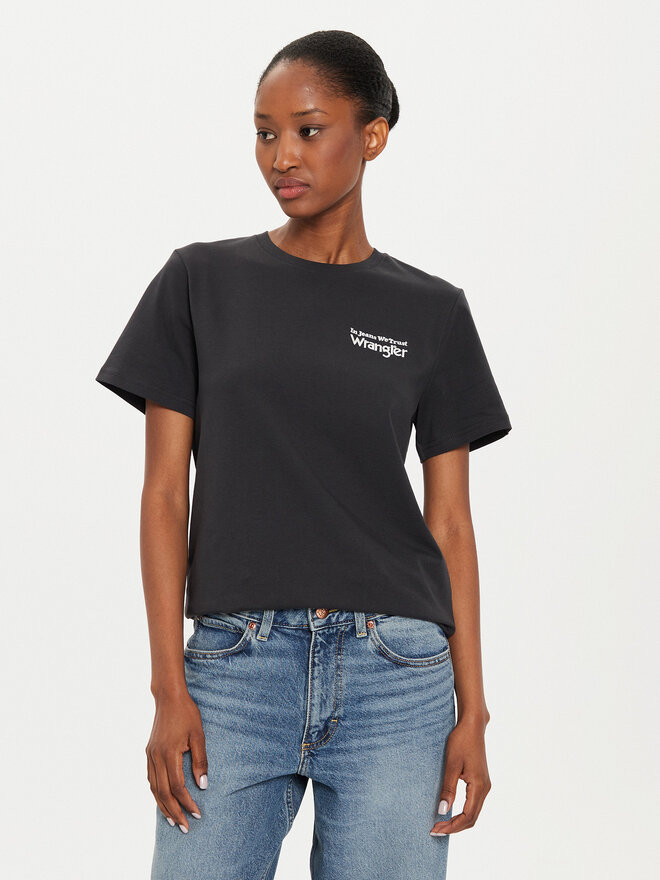 Wrangler Wrangler T-Shirt Graphic 112356429 Schwarz Regular Fit