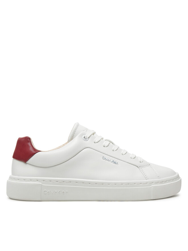 Calvin Klein Sneakersy Calvin Klein Cupsole Lace Up W/Ml Lth HW0HW02201 Biały