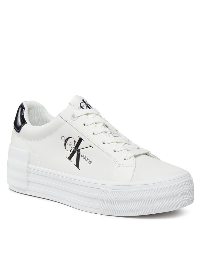 Calvin Klein Jeans Tenisice Calvin Klein Jeans Bold Vulc Flatf Low Lace Lth Ml YW0YW01294 Crna