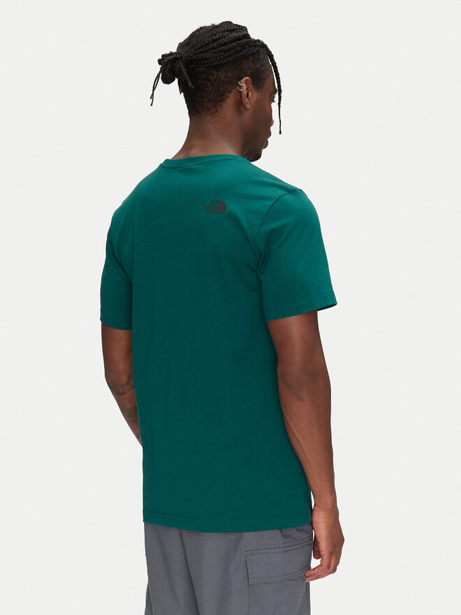 The North Face The North Face Marškinėliai SS Fine NF0A8A6M Žalia Regular Fit