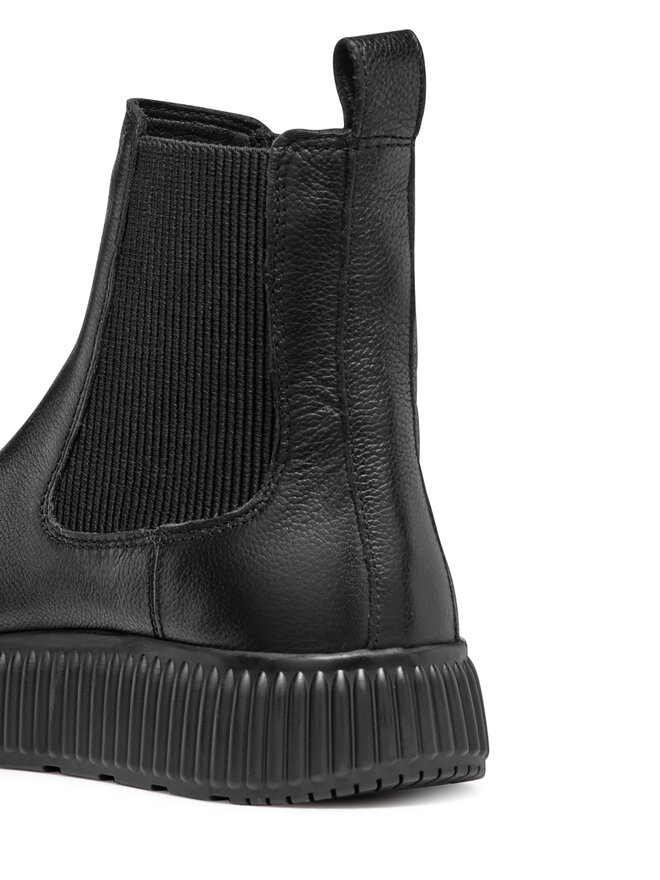 Geox Kotníková obuv s elastickým prvkem Geox D Graisy D46XFB 00046 C9999 Černá