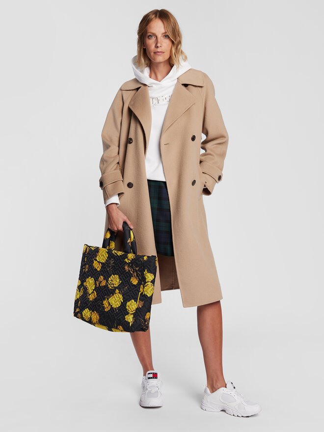 Tommy Hilfiger Ročna torba Tommy Hilfiger Flow Tote Floral AW0AW14380 Črna