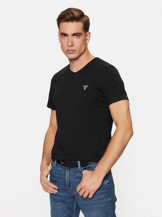 Guess Guess Marškinėliai M2YI32 J1314 Tamsiai mėlyna Slim Fit