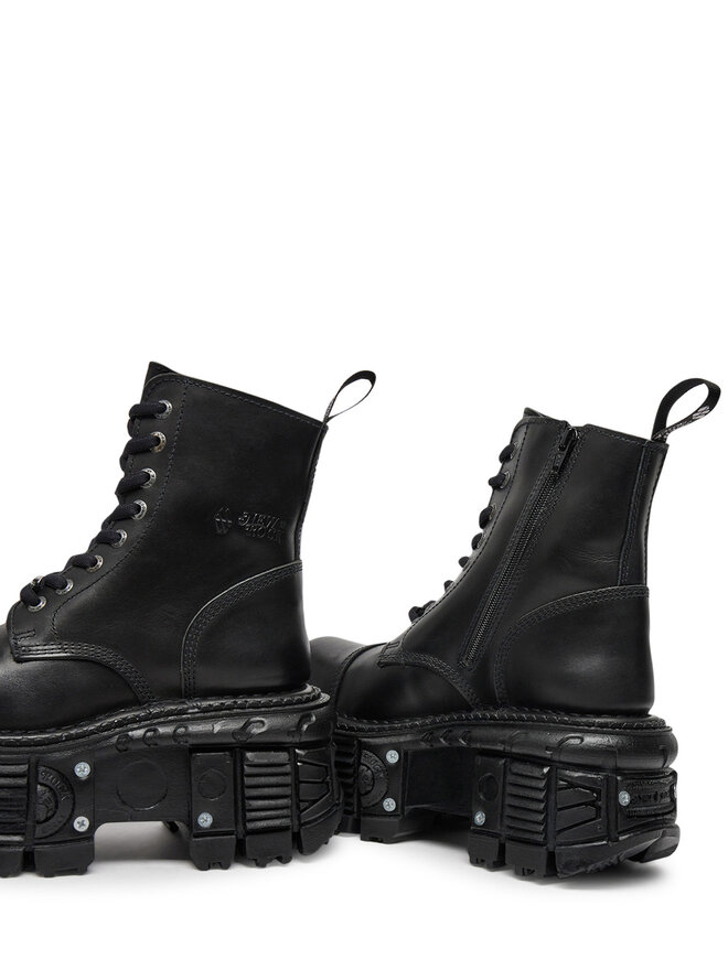 NEW ROCK Schnürstiefel NEW ROCK M-TANK083-C1 Schwarz