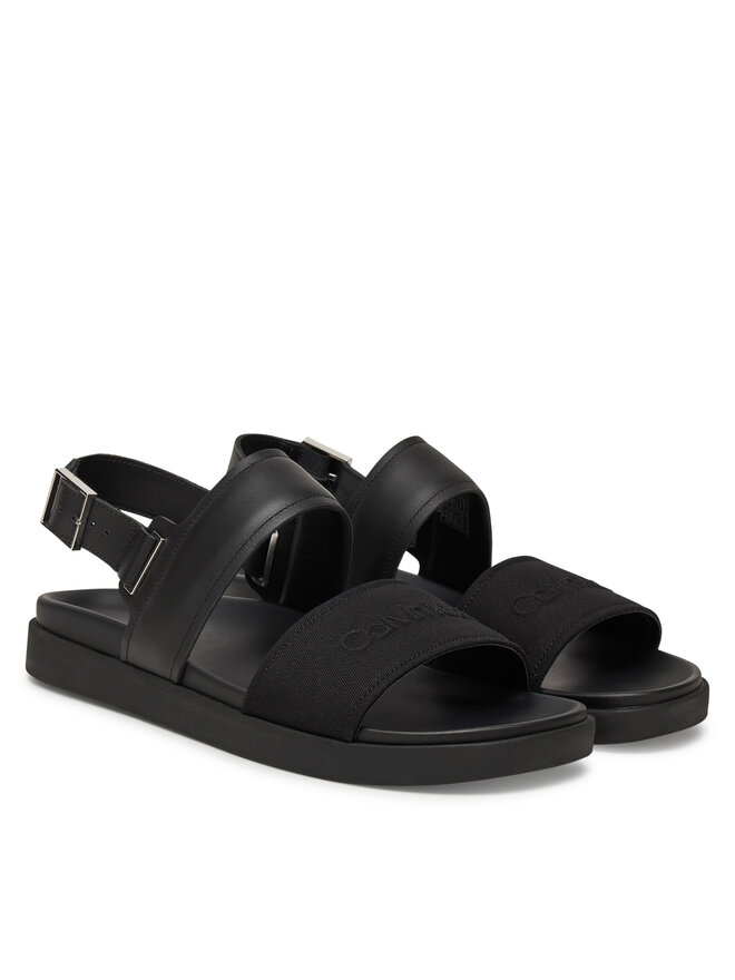 Calvin Klein Σανδάλια Calvin Klein Back Strap W/ Buckle Logo HM0HM01742 Μαύρο