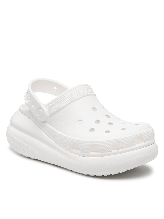 Crocs Pantoletten Crocs Classic Crush Clog 207521 Weiß
