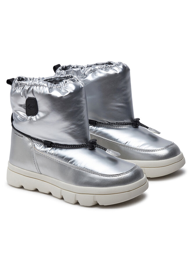 Geox Snehule Geox J WILLABOOM GIRL B A J46HWE 0LVNF C0474 S Strieborná