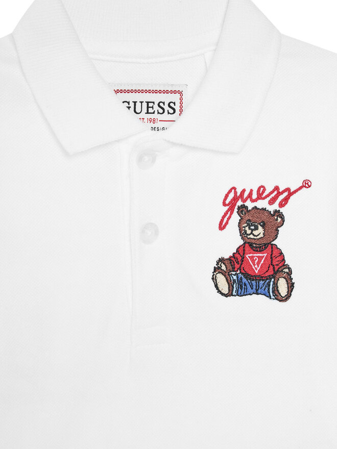 Guess Guess Поло N5YP00 KADZ4 Білий Regular Fit