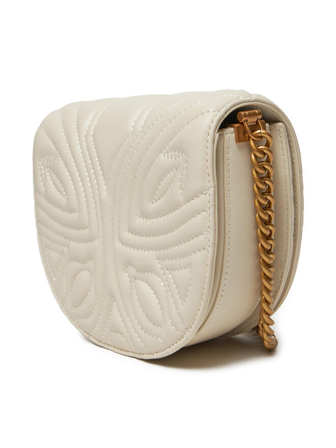 PINKO Bolso PINKO Love Round Click Mini PE 24 PLTT 101969 A1Y8 Écru