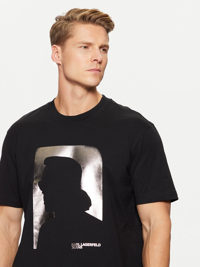 Karl Lagerfeld Jeans Karl Lagerfeld Jeans T-Shirt A1M17052 Μαύρο Regular Fit