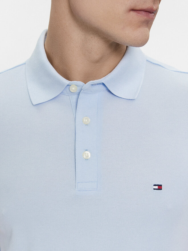 Tommy Hilfiger Tommy Hilfiger Поло 1985 MW0MW17771 Блакитний Slim Fit