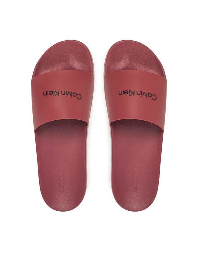 Calvin Klein Nazouváky Calvin Klein Pool Slide Rubber HM0HM00455 Bordó