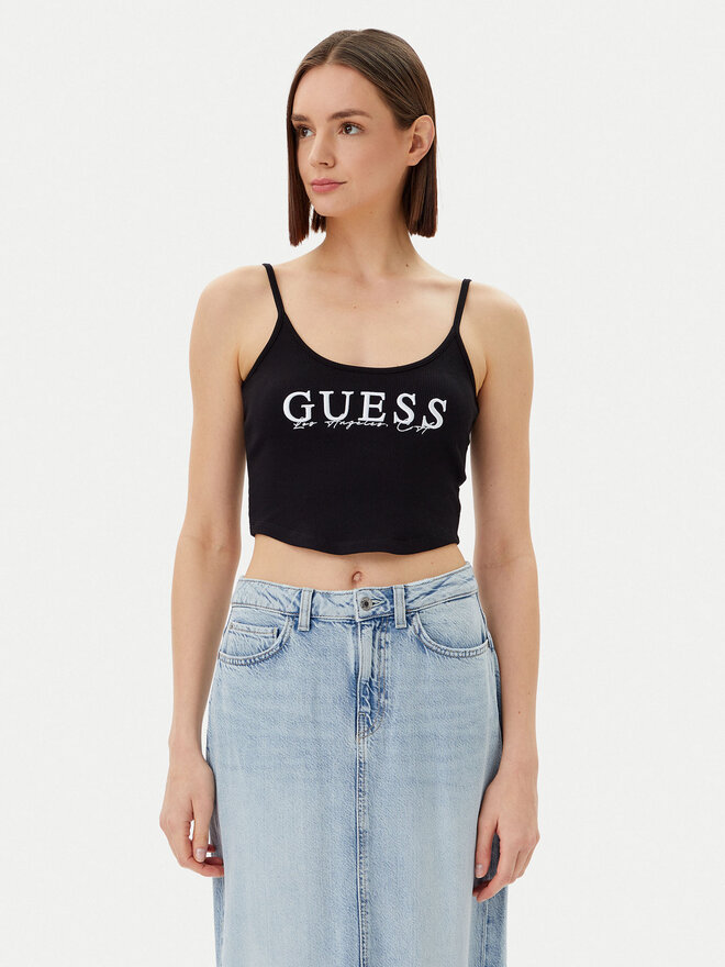 Guess Guess Τοπ V5GP16 K8RT2 Μαύρο Regular Fit