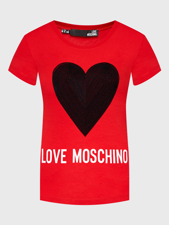 LOVE MOSCHINO LOVE MOSCHINO T-Shirt W4H1932E 1951 Rot Slim Fit